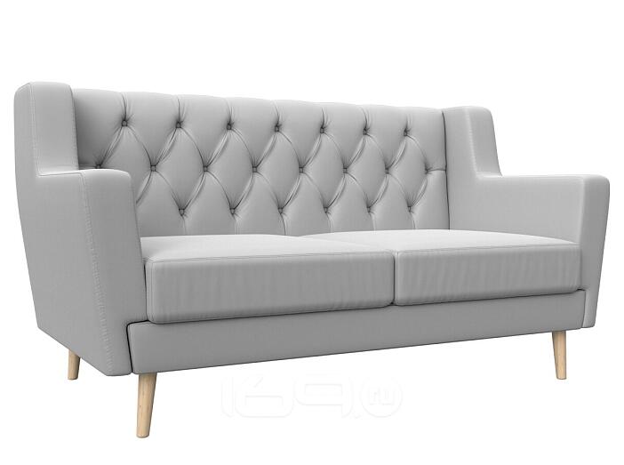 Диван кухонный прямой брайтон 2 люкс белый без механизма