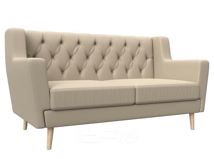 Диван кухонный прямой брайтон 2 люкс бежевый без механизма