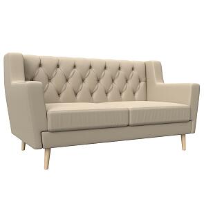 Диван кухонный прямой брайтон 2 люкс бежевый без механизма