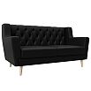 Диван кухонный прямой брайтон 2 люкс черный без механизма