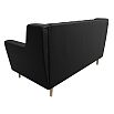Диван кухонный прямой брайтон 2 люкс черный без механизма