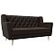 Диван кухонный прямой брайтон экокожа 2 люкс коричневый без механизма