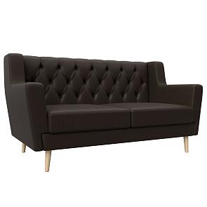 Диван кухонный прямой брайтон 2 люкс коричневый без механизма