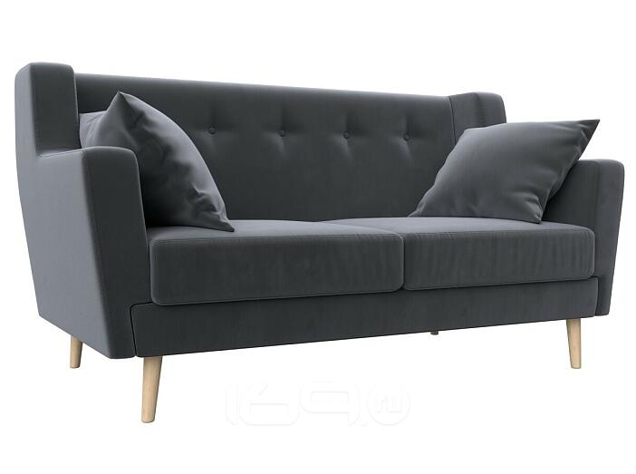 Диван кухонный прямой брайтон 2 seven 17 серый без механизма