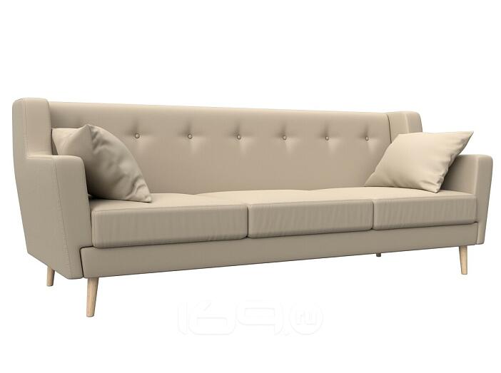 Диван кухонный прямой брайтон 3 бежевый без механизма