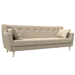 Диван кухонный прямой брайтон 3 бежевый без механизма