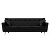 Диван кухонный прямой брайтон 3 черный без механизма