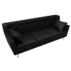 Диван кухонный прямой брайтон 3 черный без механизма
