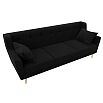 Диван кухонный прямой брайтон 3 черный без механизма