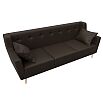 Диван кухонный прямой брайтон 3 коричневый без механизма