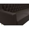 Диван кухонный прямой брайтон 3 люкс коричневый без механизма