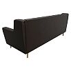 Диван кухонный прямой брайтон 3 люкс коричневый без механизма
