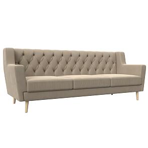 Диван кухонный прямой брайтон 3 люкс seven 729 бежевый без механизма