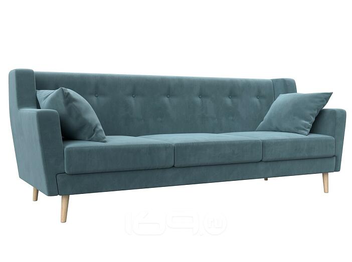Диван кухонный прямой брайтон 3 seven 113 бирюзовый без механизма