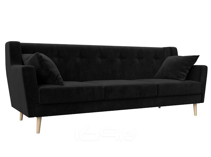 Диван кухонный прямой брайтон 3 seven 35 черный без механизма