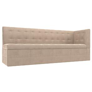 Диван кухонный прямой бриз с углом справа seven 729 бежевый дельфин