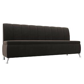 Диван кухонный прямой кантри seven 727 коричневый без механизма