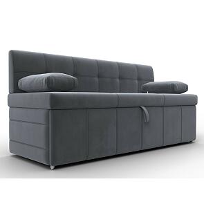 Диван кухонный прямой лео seven 17 серый дельфин