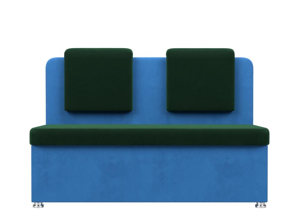 Диван кухонный прямой Маккон 2-х местный Велюр Зелёный Синий маска медицинская latio синий камуфляж 2 фиксатора формы 50 шт картонный блок