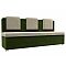 Диван кухонный прямой Маккон 3-х местный Микровельвет Бежевый Зеленый