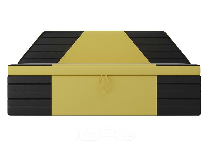 Кухонный прямой  диван Дуглас Экокожа Желтый Черный