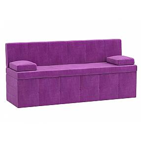Диван кухонный прямой Лео Микровельвет Фиолетовый