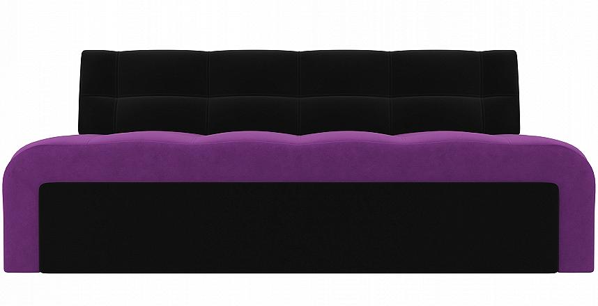 Диван кухонный прямой Люксор Микровельвет Фиолетовый Черный кровать интерьерная афина микровельвет фиолетовый 160х200