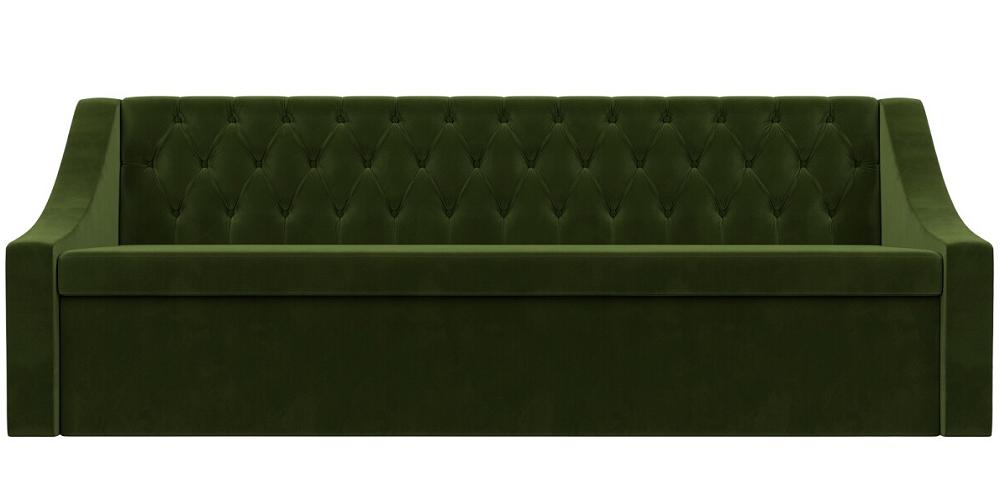 Диван кухонный прямой Мерлин Микровельвет Зеленый диван кухонный угловой мерлин левый микровельвет зеленый