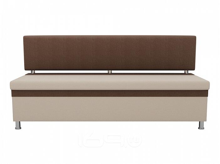Диван кухонный прямой Стайл Рогожка Бежевый Коричневый