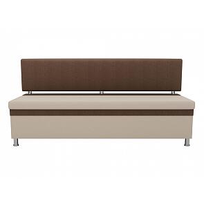 Диван кухонный прямой Стайл Рогожка Бежевый Коричневый