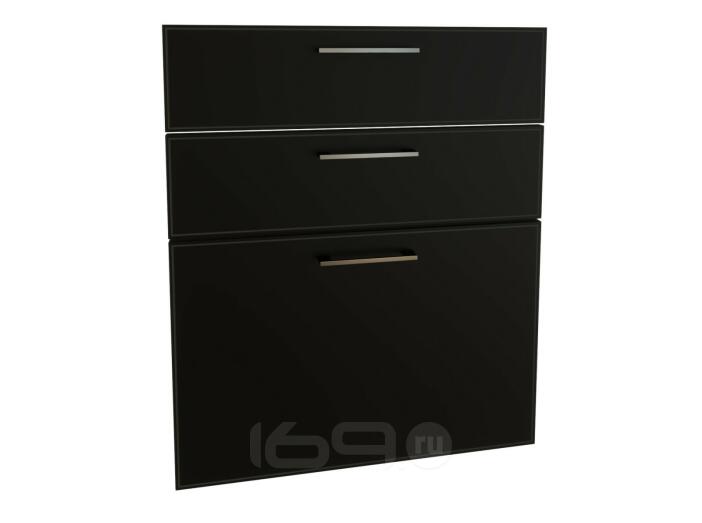 Комплект фасадов Мемфис для каркаса Ф-43 Н603 Черный трюфель