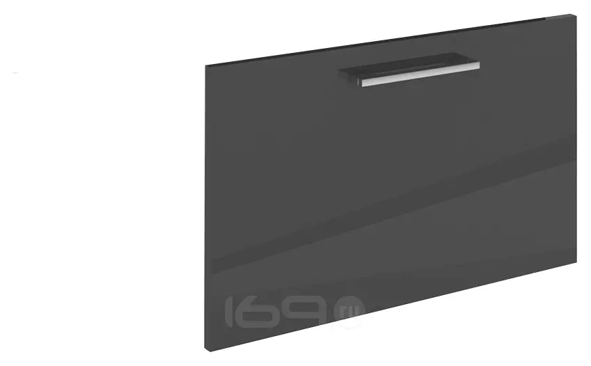 Фасад ящика 80x36 графит глянец