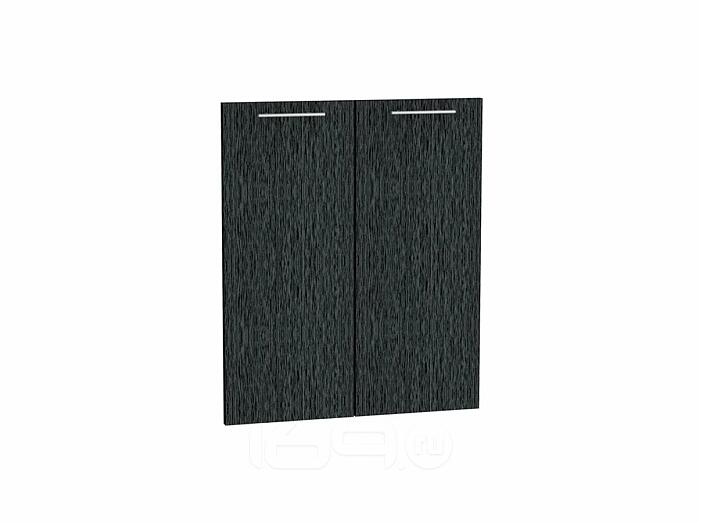Комплект фасадов Валерия-М для каркаса Ф-40 В600/Н600/НМ600 Чёрный металлик дождь