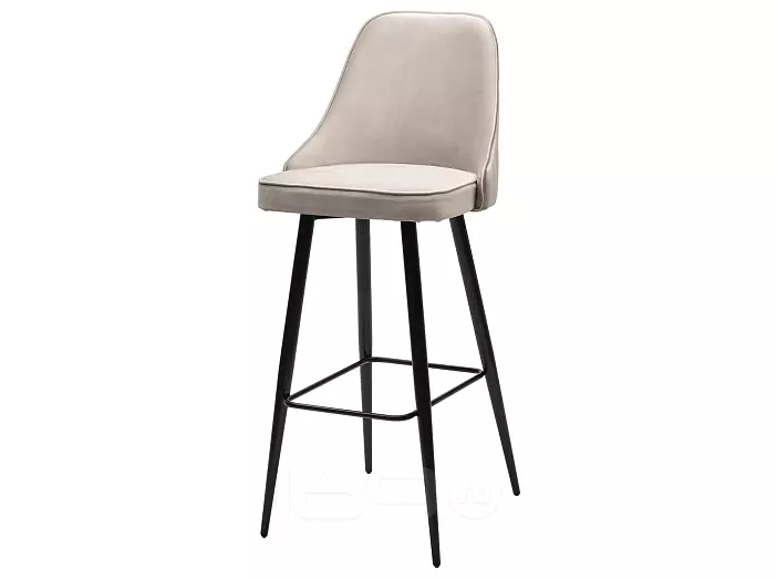 Барный стул NEPAL-BAR ЛАТТЕ #25, велюр/ черный каркас (H=78cm) М-City