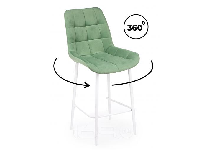 Полубарный стул Челси 360 фисташковый (zd 651) / белый