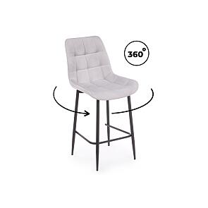 Полубарный стул Челси 360 светло-серый (zd 960) / черный