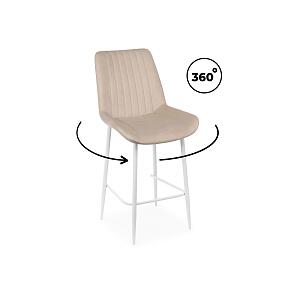 Полубарный стул Седа 360 бежевый (zd 210) / белый