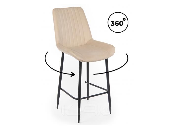 Полубарный стул Седа 360 бежевый (zd 210) / черный