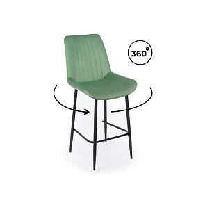 Полубарный стул Седа 360 фисташковый (zd 651) / черный