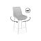 Полубарный стул Седа 360 светло-серый (zd 960) / белый