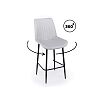 Полубарный стул Седа 360 светло-серый (zd 960) / черный