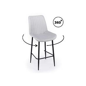 Полубарный стул Седа 360 светло-серый (zd 960) / черный