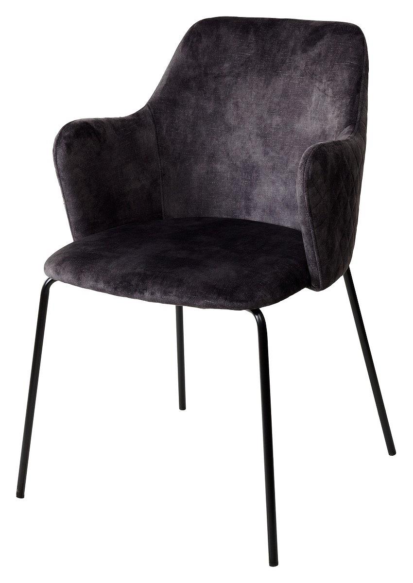 Стул AMARETTO VBP201 античный графит/ черный каркас, полубарный стул nepal pb розовый 15 велюр каркас h 68cm