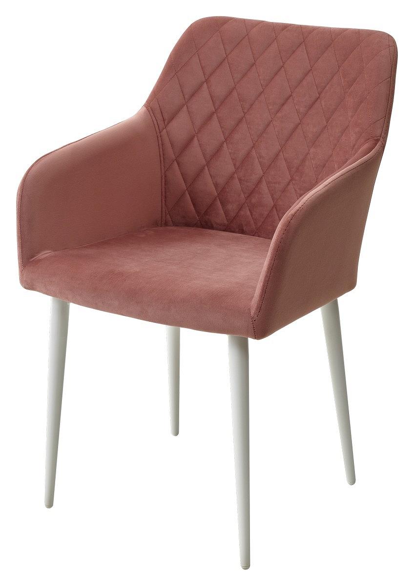 Стул BRANDY-X РОЗОВЫЙ #15, велюр/ белый каркас полубарный стул nepal pb розовый 15 велюр каркас h 68cm