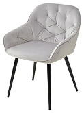 

Стул BREEZE BLUVEL-03 LIGHT GREY, велюр/ черный каркас, Сиреневый