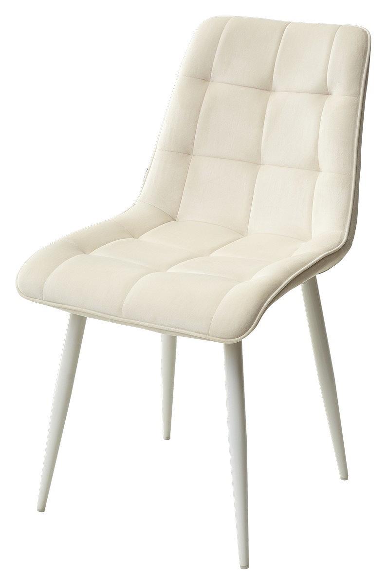 Стул CHIC BLUVEL-22 молочный / белый каркас полубарный стул nepal pb розовый 15 велюр каркас h 68cm