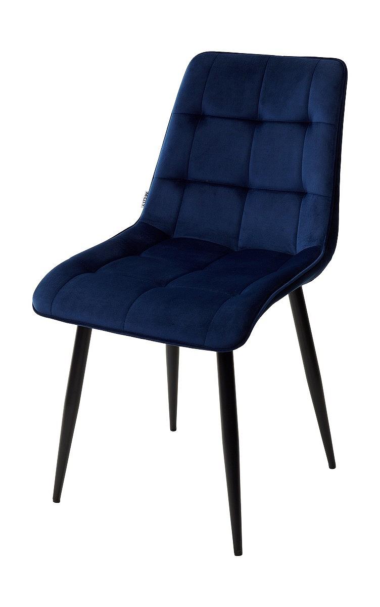 Стул CHIC BLUVEL-86 NAVY BLUE / черный каркас стул nepal p розовый 15 велюр каркас