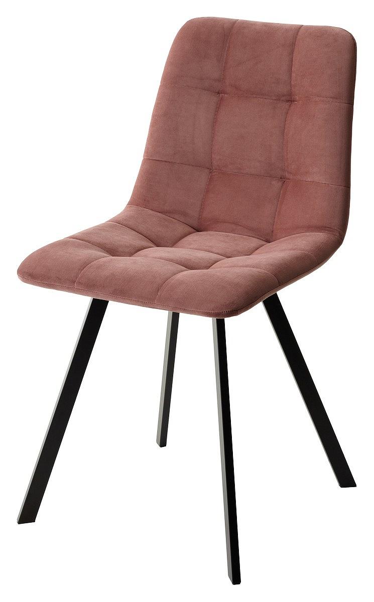 Стул CHILLI-Q SQUARE розовый #15, велюр / черный каркас, 4 шт./1 к, полубарный стул nepal pb розовый 15 велюр каркас h 68cm