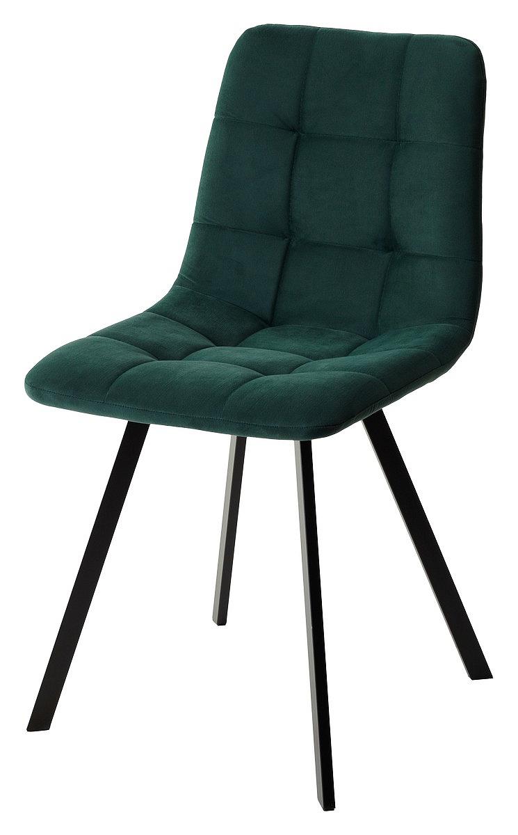 Стул CHILLI-Q SQUARE зеленый #19, велюр / черный каркас, 4 шт./1 к, полубарный стул nepal pb розовый 15 велюр каркас h 68cm