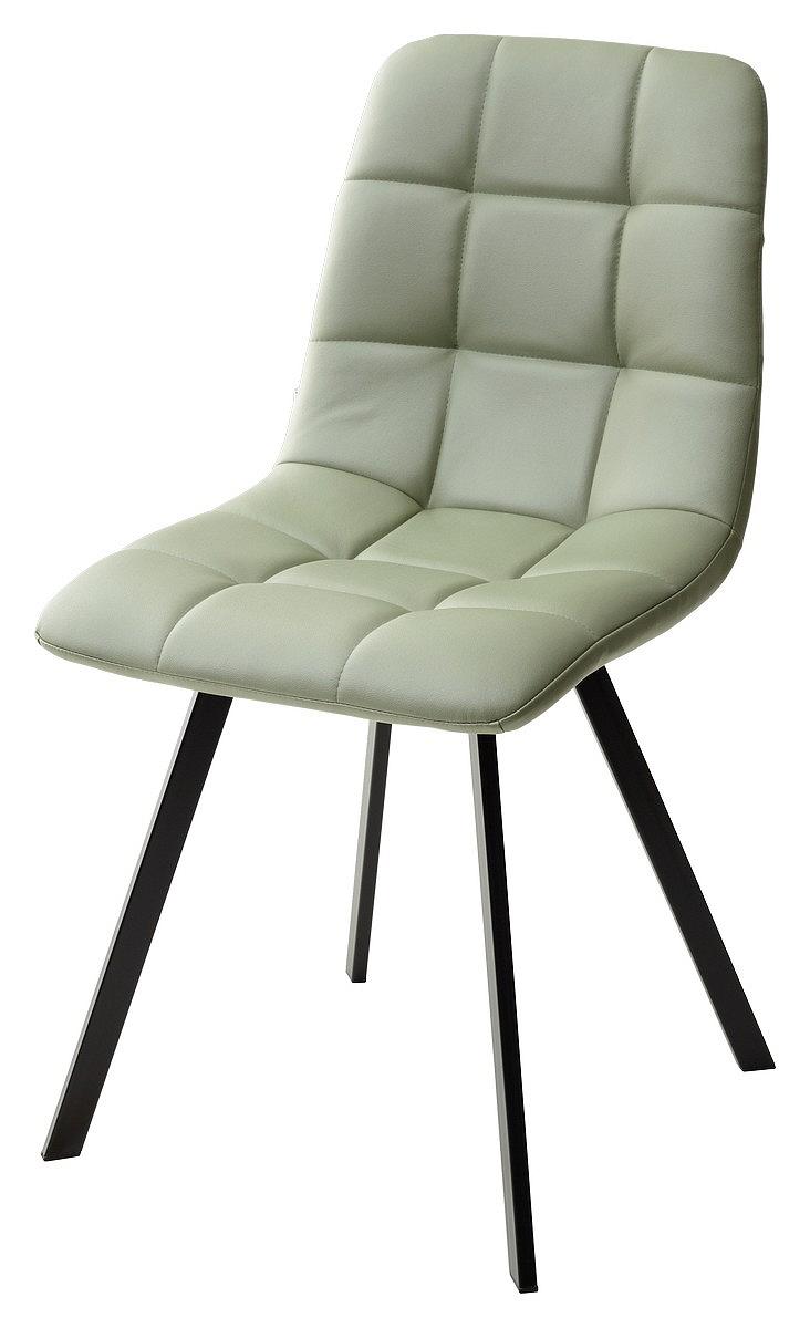 Стул CHILLI SQUARE HK017-15 серо-зеленый, PU/ черный каркас стул поль зеленый 19 велюр каркас 4 шт 1 к